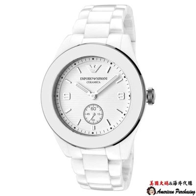 潮牌 EMPORIO ARMANI 亞曼尼手錶 AR1425 陶瓷計時日曆石英計時腕錶 手錶 海外代購-雙喜生活館