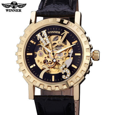 現貨男士手錶腕錶勝利者 winner 流行歐美男士時尚休閑齒輪錶盤全自動機械手錶