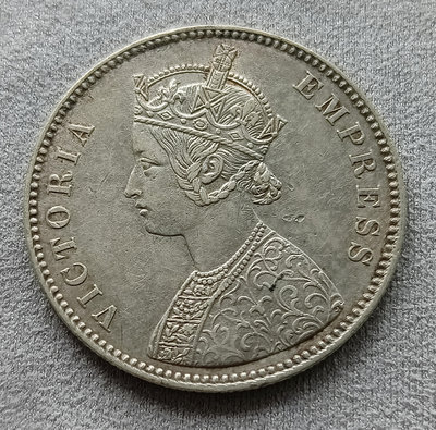 印度(英屬時期)   1880年   維多利亞   1盧比   銀幣(91.7%銀)    2795