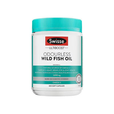 【換糖鋪子】現貨 澳洲 Swisse 魚油 Odourless Wild Fish Oil 1000mg (400顆)