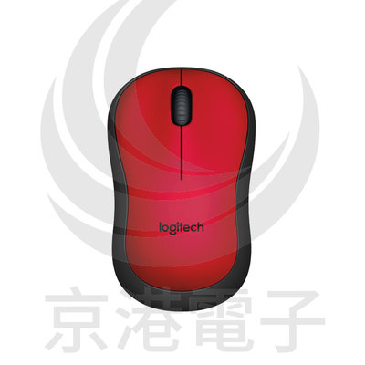 京港電子【310201010018】Logitech 羅技 M221 無線靜音滑鼠-紅色