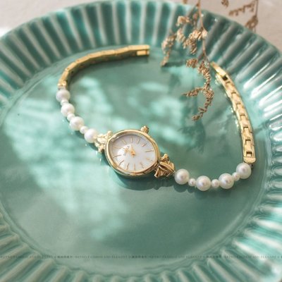 【熱賣下殺】手錶集市日本agete珍珠手錶女ins風小眾設計高級感手鍊式貝母小錶盤石英錶
