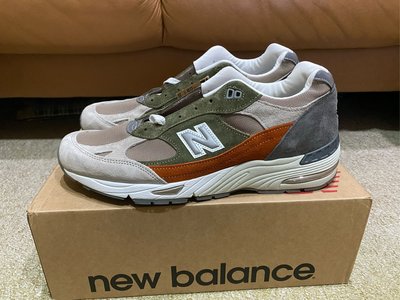 【S.M.P】NEW BALANCE NB 復古 灰綠橘 麂皮 反光 慢跑男鞋 M991NGO