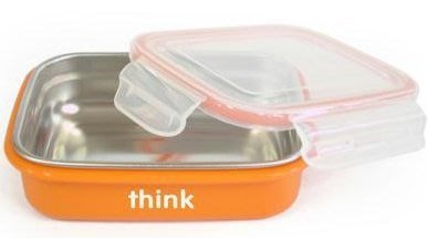 美國Thinkbaby 不鏽鋼便當盒單品 (The Bento Box) 餐具組合拆賣~橘色