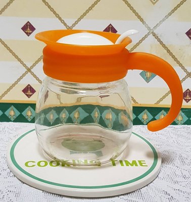 個人獨享 透明玻璃壺 花茶壺 咖啡壺 水果茶壺 橘色