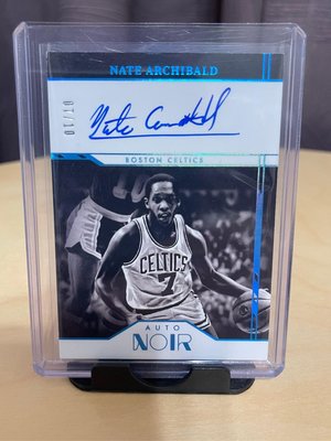 21-22  Noir Nate Archibald Auto /10 jersey number one of one