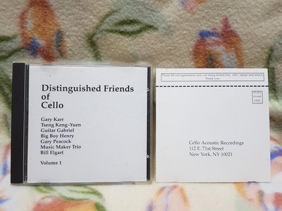 Distinguished Friends of Cello Volume 1