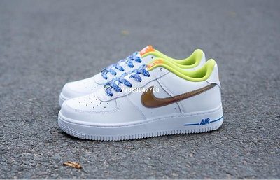 Nike Air Force 1 變色勾 雷射勾 漸層勾 休閑滑 DQ7767-100