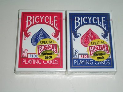 【USPCC撲克館】BICYCLE 原廠梯形牌 STRIPPER DECKohio 老版 藍或紅(單付)