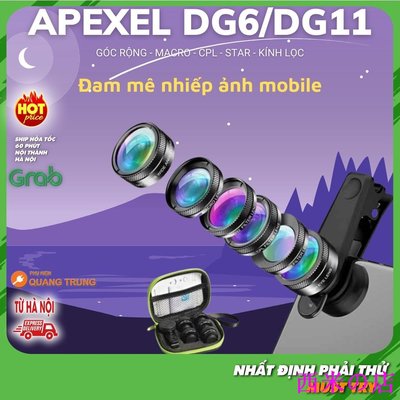 西米の店Apexel 鏡頭套裝, 手機鏡頭捕捉鏡頭 ,6 個鏡頭, 廣角, 腳踝, 微距, 適用於所有類型的手機