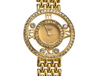 Chopard 蕭邦 Happy Diamonds 系列18K金女用腕錶