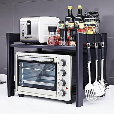 極致優品 廚房置物架放微波爐架電飯煲桌面臺面雙層家用鍋具電烤箱收納架子 CY5756