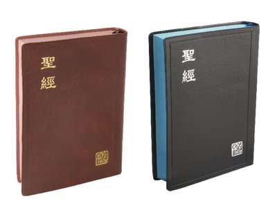 【中文聖經新標點和合本】上帝版 或 神版 輕便型 咖啡色膠面咖啡邊 或 藍色膠面藍邊
