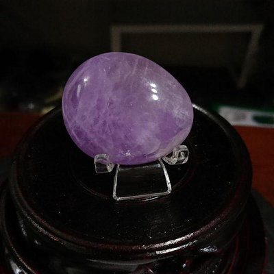 34g 天然 夢幻 紫水晶+架 原石 水晶 礦石 可愛 禮物 擺件 擺飾 風水