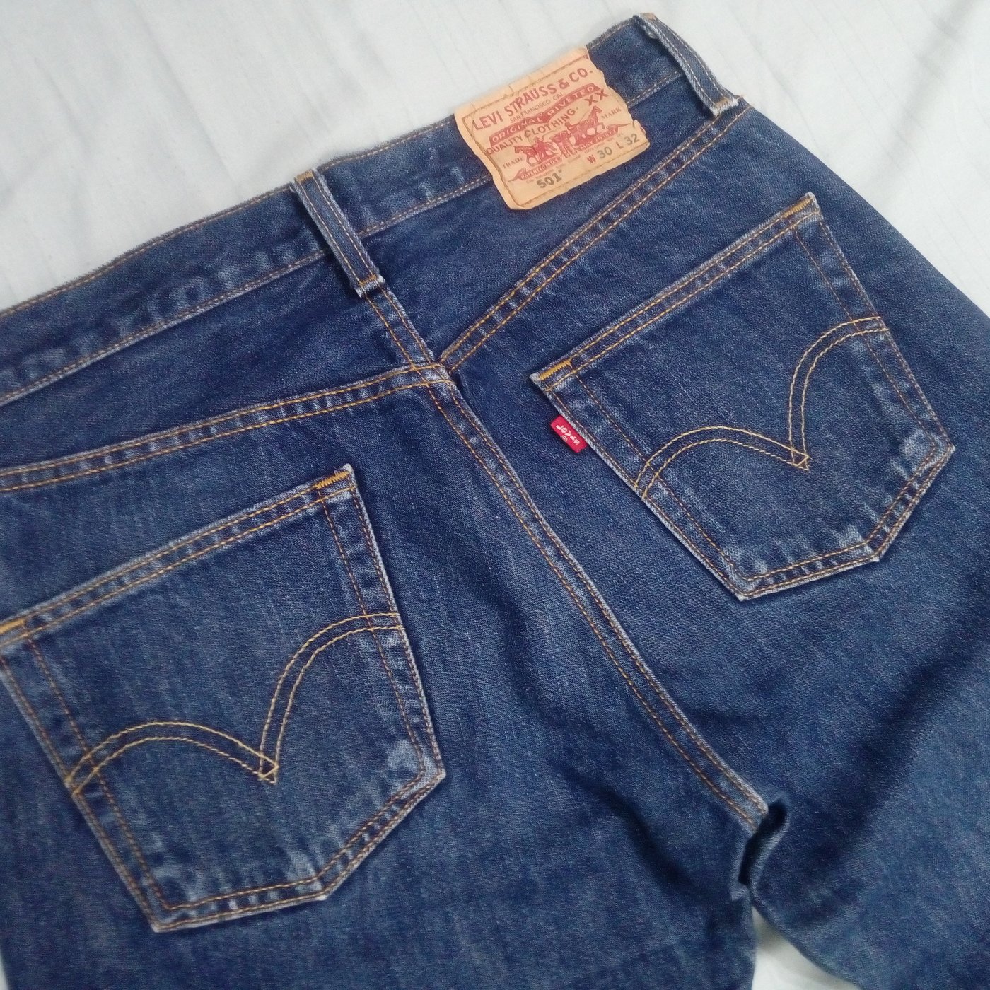 美國Levis 501(00501-0115)經典直筒藍牛仔褲W30/L32墨西哥製龍捲風褲管