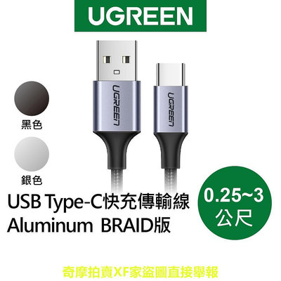 【綠聯】USB Type-C快充充電線 Aluminum BRAID版 (0.25-3公尺) 現貨