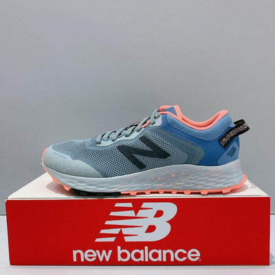 New Balance 女生 灰藍色 舒適 透氣 D寬楦 越野 運動 慢跑鞋 WTARISCG