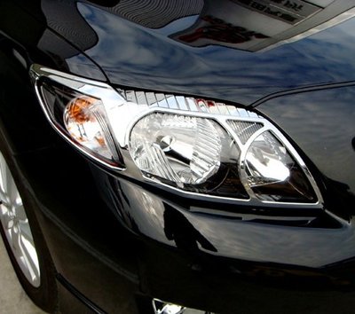 圓夢工廠 Toyota Altis 10代 2008~2010 改裝 鍍鉻銀 車燈框飾貼 前燈框 頭燈框