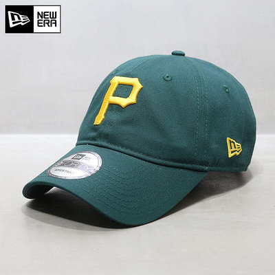 棒球帽子MLB匹茲堡海盜軟頂大標P字母墨綠色9FORTY鴨舌帽潮UU代購