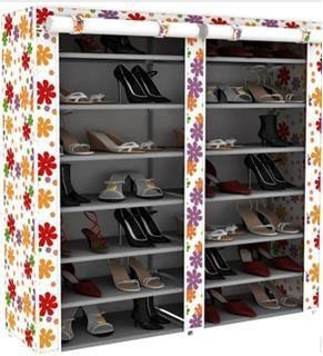 INPHIC-簡易防塵鞋櫃雙門14格超大容量鞋櫥無紡布