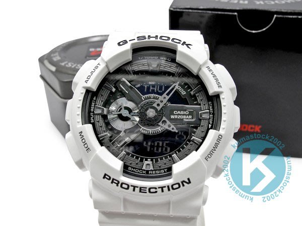 超高人氣春夏新色日本限定款CASIO G-SHOCK GA-110GW-7ADR 白