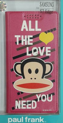 彰化手機館 三星 S7edge 手機皮套 隱藏磁扣 皮套 大嘴猴 原廠授權 正版卡通 猴子 TPU軟殼 可自取