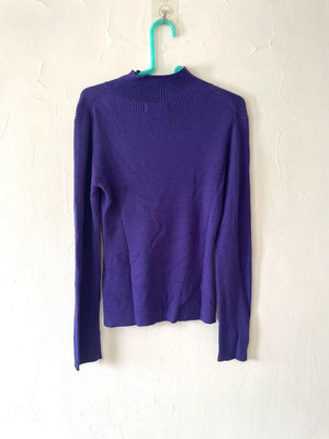 《小資族大衣櫃》Epanouir 紫色保暖長袖針織上衣. 30%羊毛 可水洗。 Free size