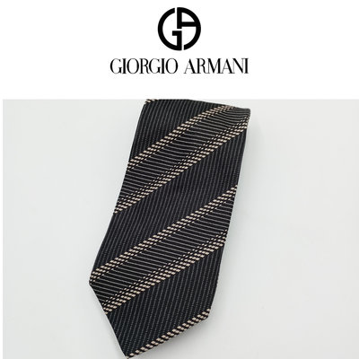【皮老闆二店】 二手真品 Giorgio Armani 亞曼尼  領帶 西裝領帶 精品領帶 男用領帶 手打領帶 100%絲 義大利製 狀況不錯 領510