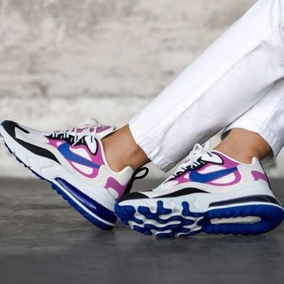 八折 Nike Air Max 270 React 白紫 粉紫 氣墊 繽紛 休閒 女鞋 CI3899-100