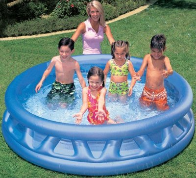 intex 58431 軟壁戲水池充氣家庭游泳池兒童海洋球池沙池