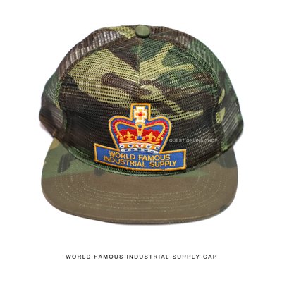 【QUEST】SUPREME WORLD FAMOUS INDUSTRIAL SUPPLY CAP 迷彩 透氣 網帽