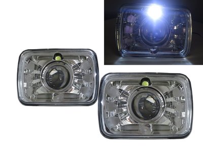 卡嗶車燈 通用型7 3/4 大方 魚眼 大燈 適用在吉普車JEEP,PROBE..藍哥．頂好303．速利303