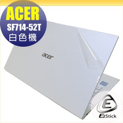 【Ezstick】ACER SF714-52T 白色機款 透氣機身保護貼(含上蓋貼、鍵盤週圍貼、底部貼) DIY 包膜