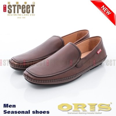 【街頭巷口 Street】 ORIS 男款 紳士風格 經典百搭素面 上班族必備 休閒皮鞋 SB15944A03 咖啡色
