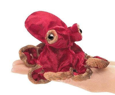 14078c 日本進口 限量品 好品質 可愛 章魚烏賊taco海洋動物手指手上玩偶絨毛娃娃毛絨絨玩偶抱枕收藏品擺飾禮物