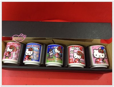 ♥小花花日本精品♥ Hello Kitty  杯子小酒杯  陶瓷清酒杯(5入)  和服櫻花11259602