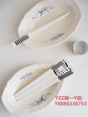 筷子莫語 防滑防霉陶瓷筷子 五雙裝新骨瓷盒裝筷子一人一筷象牙白-雙喜生活館