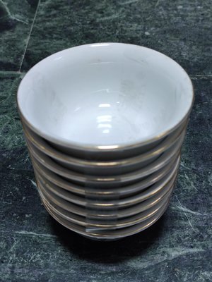 早期 大同磁器 白色金邊 小湯碗。。單個賣
