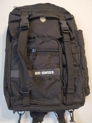 K-SWISS黑色雙肩背包/電腦背包 雙用