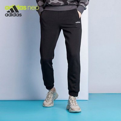 100原廠％Adidas愛迪達NEO運動長褲男M CE C+ PANTS運動訓練收口針織長褲GP4915