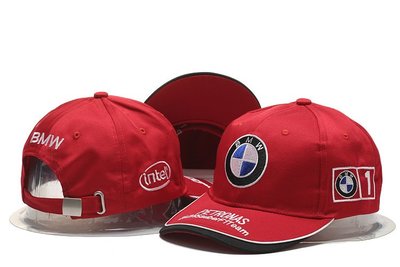 【上品居家生活】紅色 BMW 寶馬 intel贊助商 賽車F1 棒球帽/鴨舌帽/跑車帽 #11