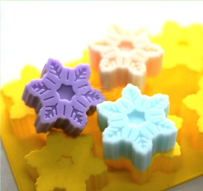 【悠立固】Y82雪花6孔矽膠模蛋糕烘焙工具 手工皂模 蠟燭模 冰格巧克力布丁果凍模具 軟糖模 食品級