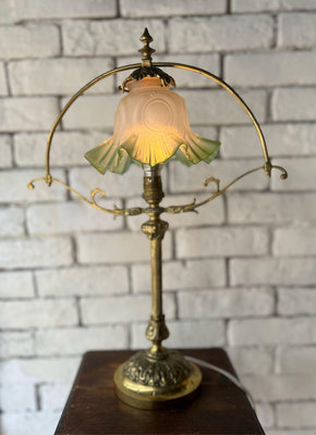 法國 🇫🇷 1930s 銅製 檯燈 桌燈 銀行燈