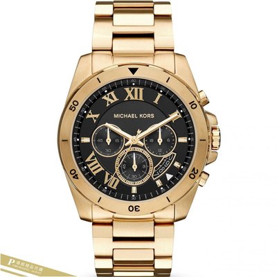 雅格時尚精品代購Michael Kors MK8481 男錶 MK 不鏽鋼三眼計時手錶 流行腕錶  美國正品
