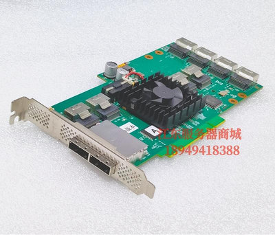 電腦零件PCI-E SAS/SATA擴展卡串聯24口SFF8087轉SFF8088 LSISAS2X36芯片筆電配件