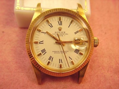 Rolex勞力士15038 特殊小羅馬面 ~18K黃金自動腕錶 ~ 附原廠保單