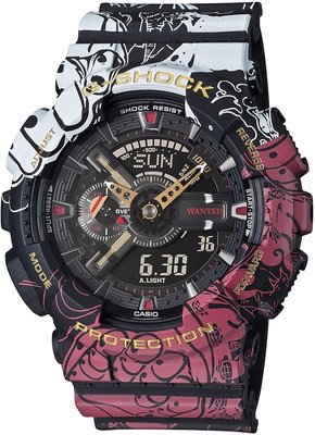 日本正版 CASIO 卡西歐 G-Shock 海賊王 航海王 GA-110JOP-1A4JR 手錶 男錶 日本代購