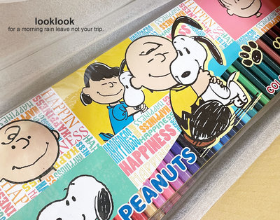 【全新日本景品】迪士尼 米奇和米妮 小熊維尼 史奴比 小叮噹 50色鐵盒 色鉛筆 卡通彩色鉛筆盒組
