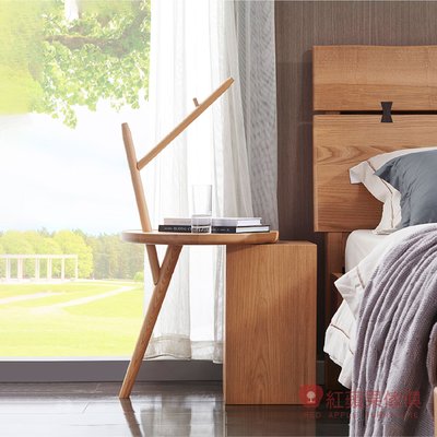 [紅蘋果傢俱] 梣木家具 MF-N010 床頭櫃 實木床頭櫃 床邊櫃 矮櫃 北歐風 日式床架 侘寂風
