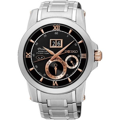 SEIKO 精工 Premier 人動電能 萬年曆腕錶(7D48-0AR0D/SNP136J1)-41mm